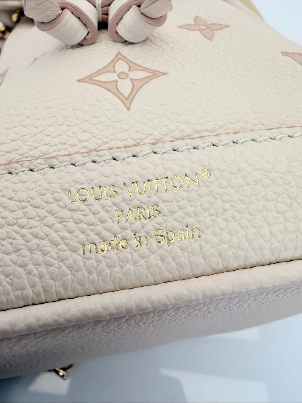 Louis Vuitton Nano Noe Empreinte Blush Pink Monogram Mini Bucket Bag NWT